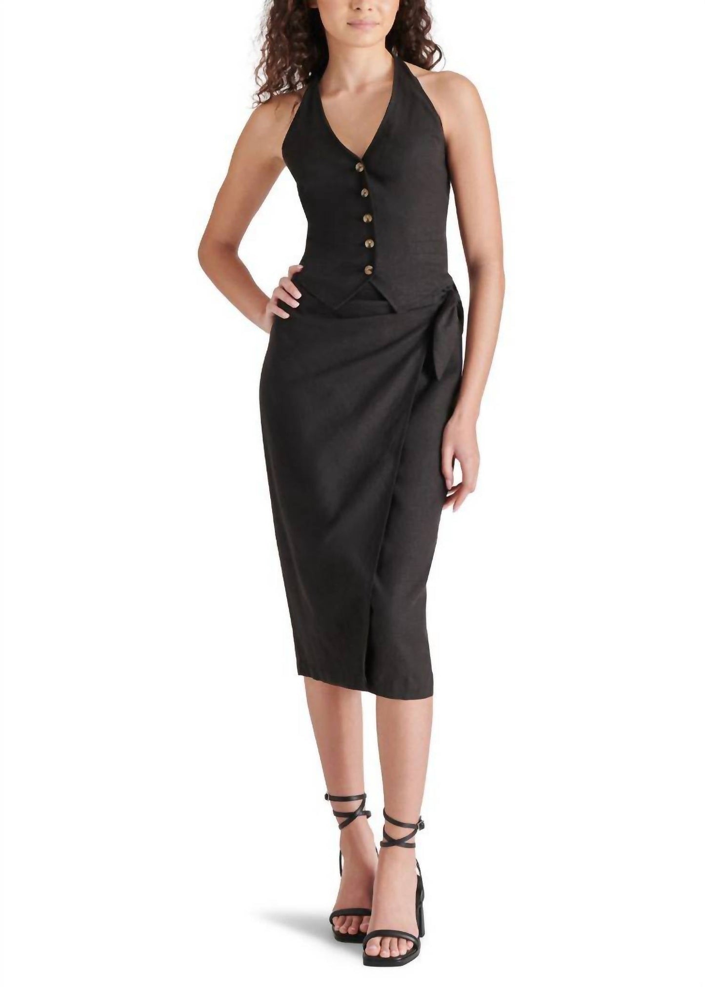 Steve Madden - Women's Wolfe Tailored Button-front Vest