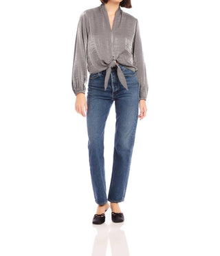 Fifteen Twenty - Blusa escarlate com amarração frontal