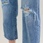 Judy Blue - High Waist Destroy Wide Leg Crop Denim Jeans