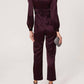 Mac Duggal - Front Twist Puff Sleeve Deep V Neck Jumpsuit