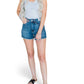 Judy Blue - Shorts de cintura alta com controle de barriga e bainha desfiada