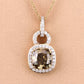 IGI Certified 2.50 Carat Genuine Brown Diamond Center and 0.31cttw White Diamond 18K Yellow Gold Pendant (2.81cttw)