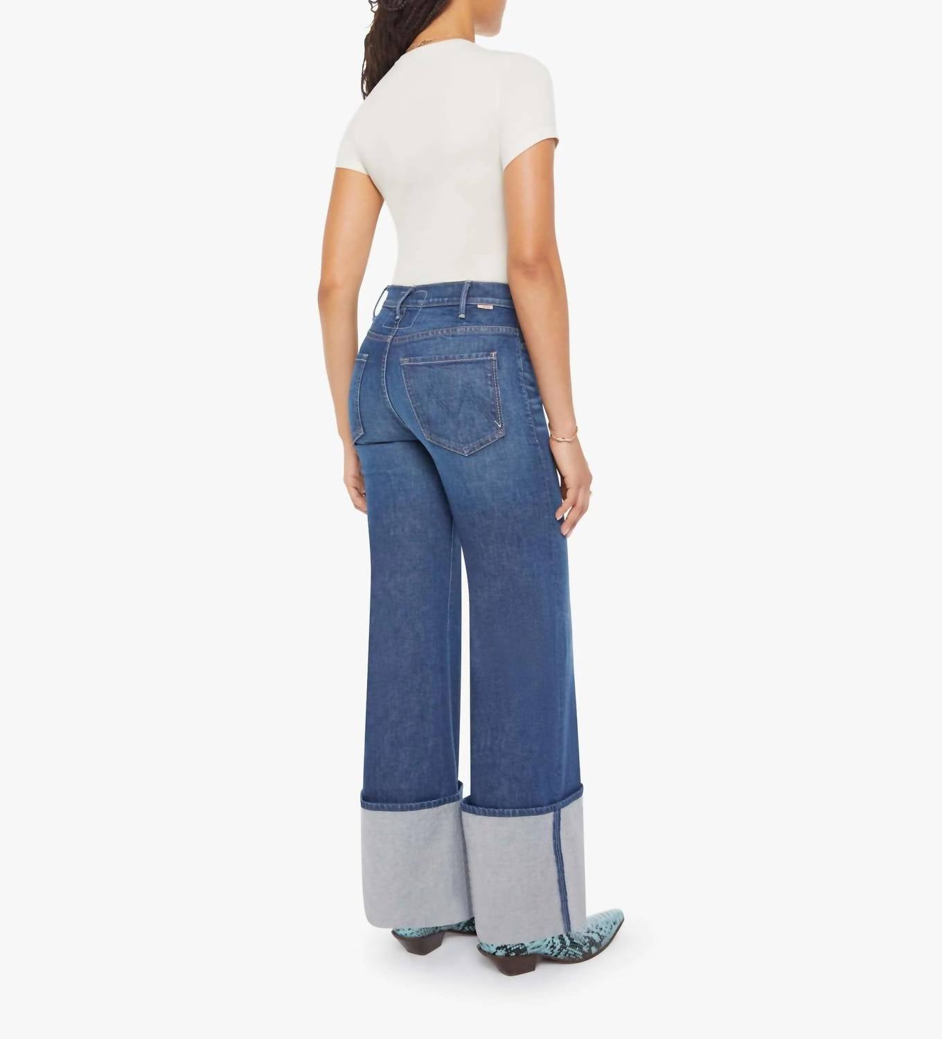 Mother - Lil Hustler Roller Sneak Cuff Jeans - Petite