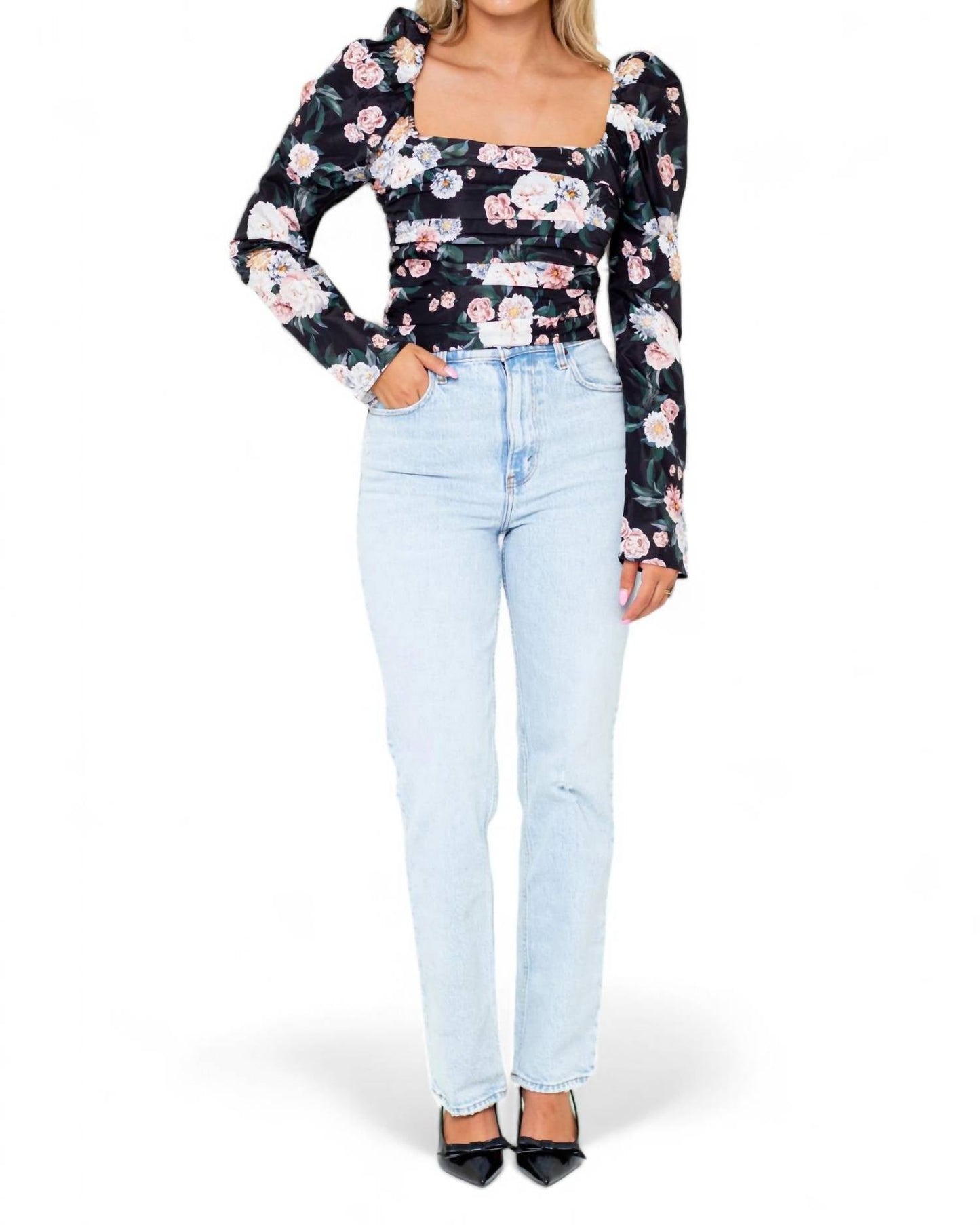 Buddylove - DUTCHESS PLEATED LONG SLEEVE TOP