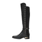 Vince Camuto - Women's Pallien Edgy Style Embellished Trim Stacked Heel Over The Knee Boots