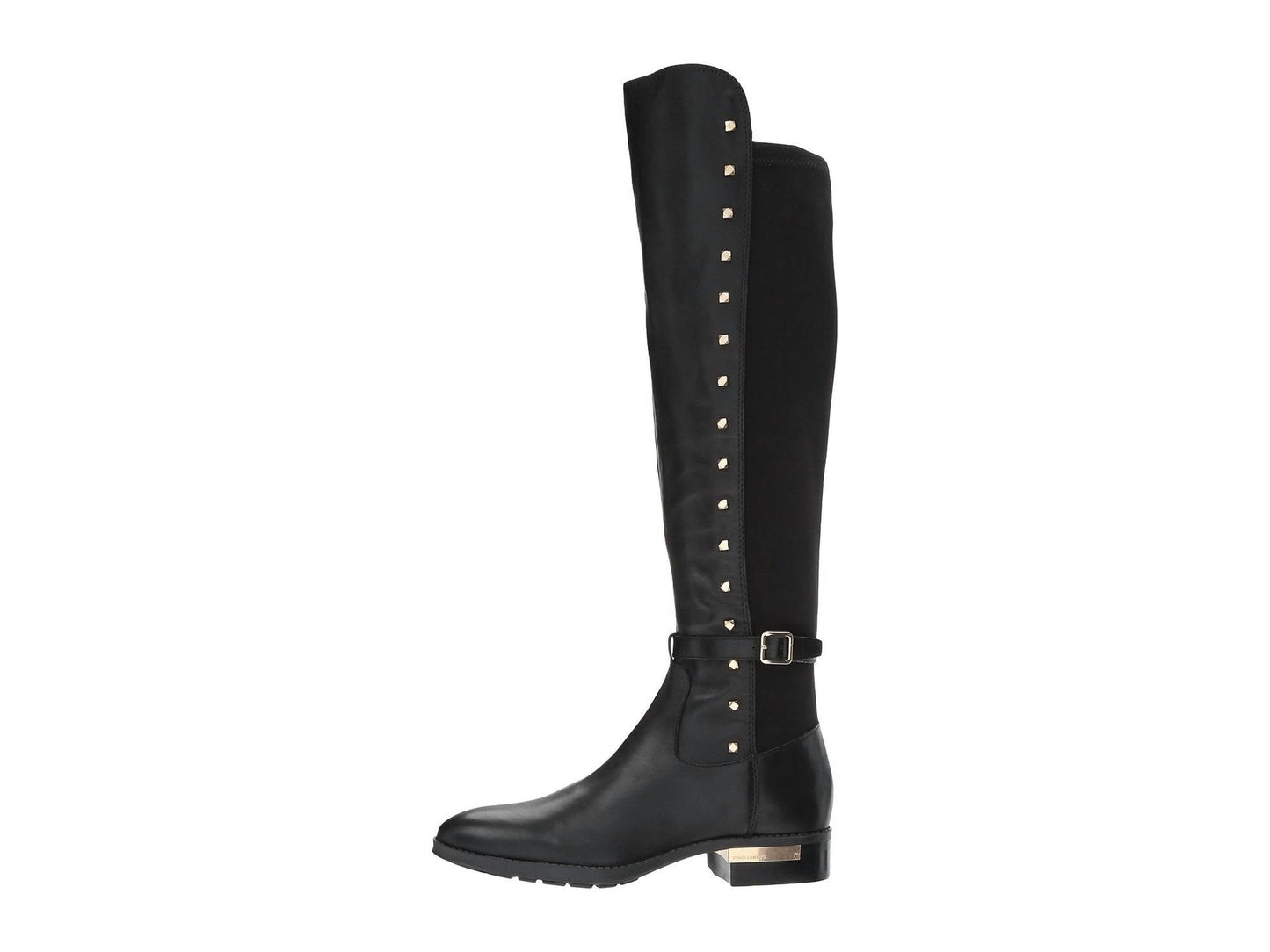 Vince Camuto - Women's Pallien Edgy Style Embellished Trim Stacked Heel Over The Knee Boots