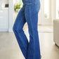 Judy Blue - Mid Rise Raw Hem Bootcut Jeans