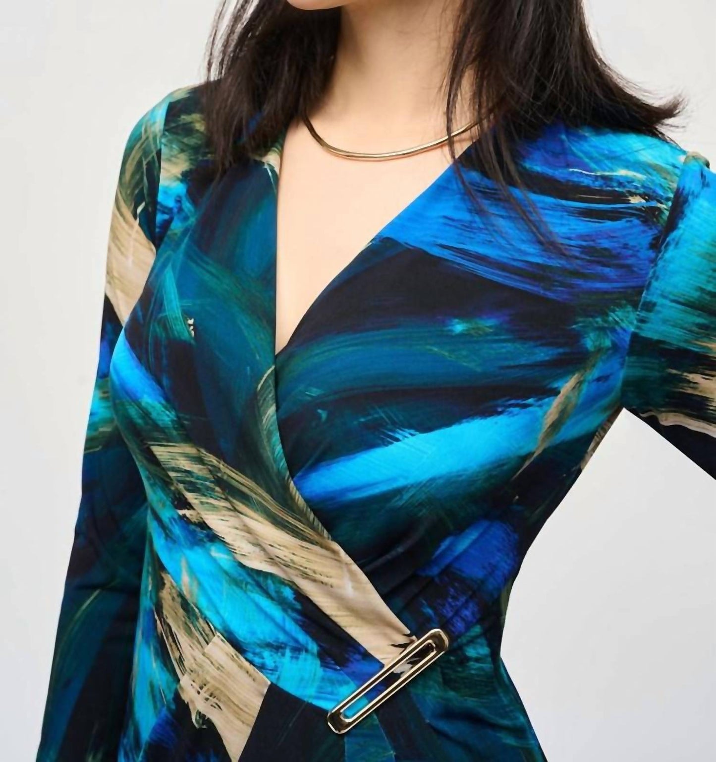 Joseph Ribkoff - Abstract Print Wrap Dress