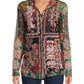 Johnny Was - Mazzy Embroidered Floral Button Front Blouse