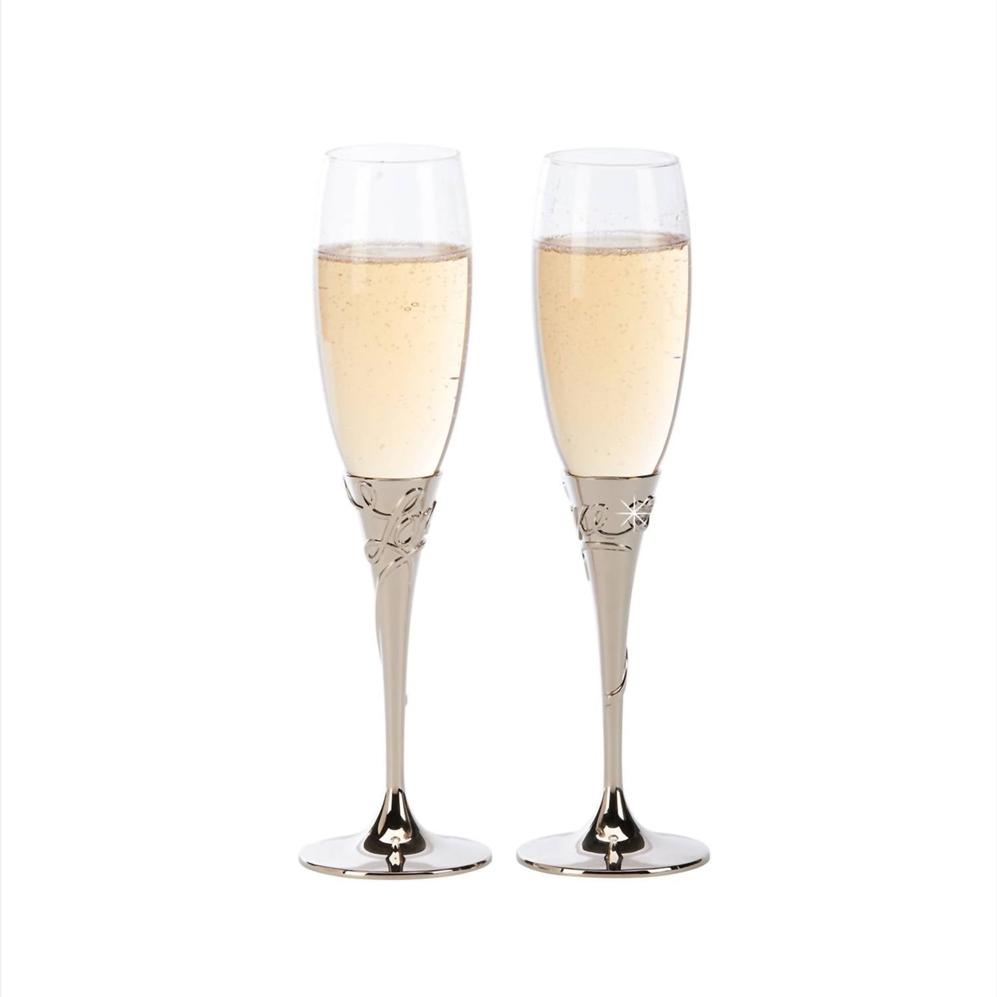 Creative Gifts International - "Love" Toasting Champagne Flutes Set