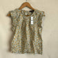 J.Crew - Gathered Ruffle-sleeve Top In Floral Vines Cotton Voile