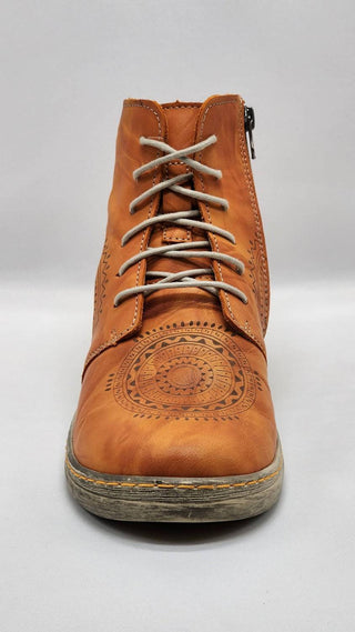 Kcr Group - Botas femininas de couro com zíper e forro de lã atemporais