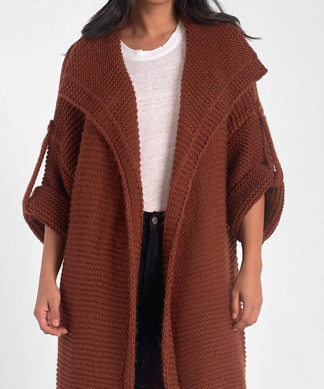 Elan - Reverse Jersey Cocoon Cardigan
