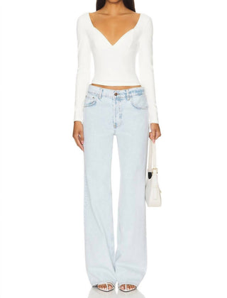 Free People - Top de manga comprida Duo Corset