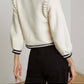 L'Agence - Kaito Contrast Trim Crop Cardigan