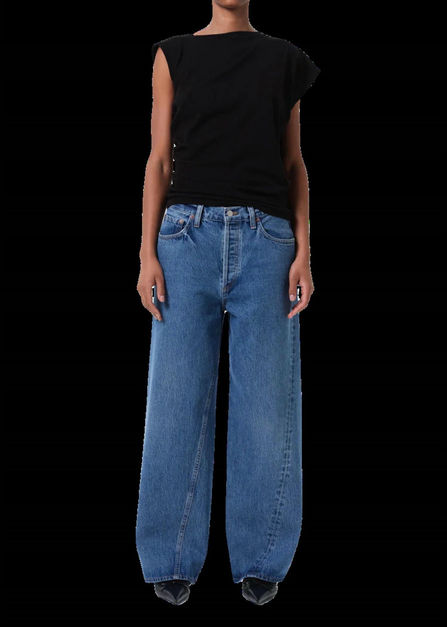 Agolde - Women's Twist Low Slung Baggy Jeans