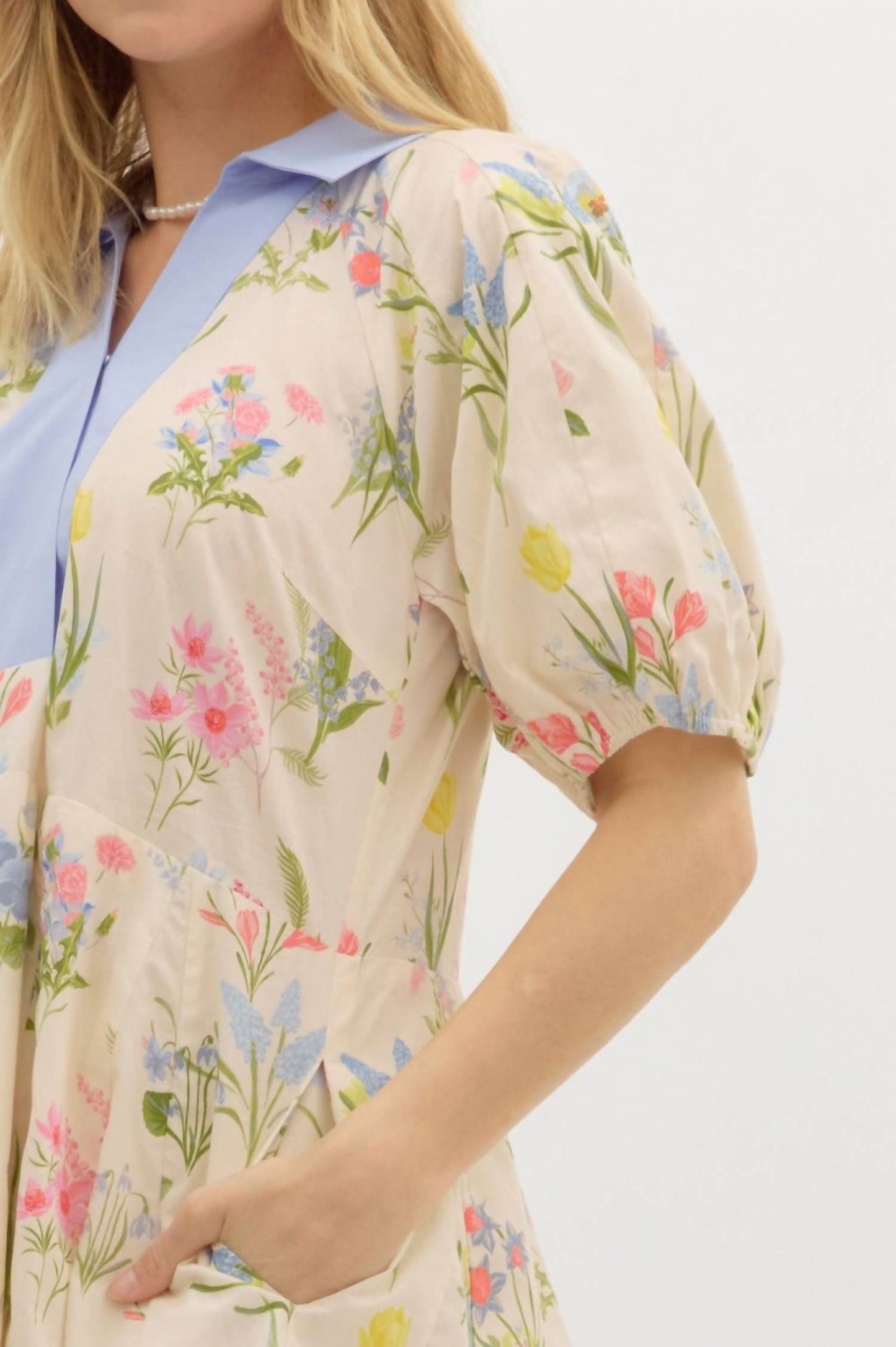 Entro - Halston Modern Floral Dress