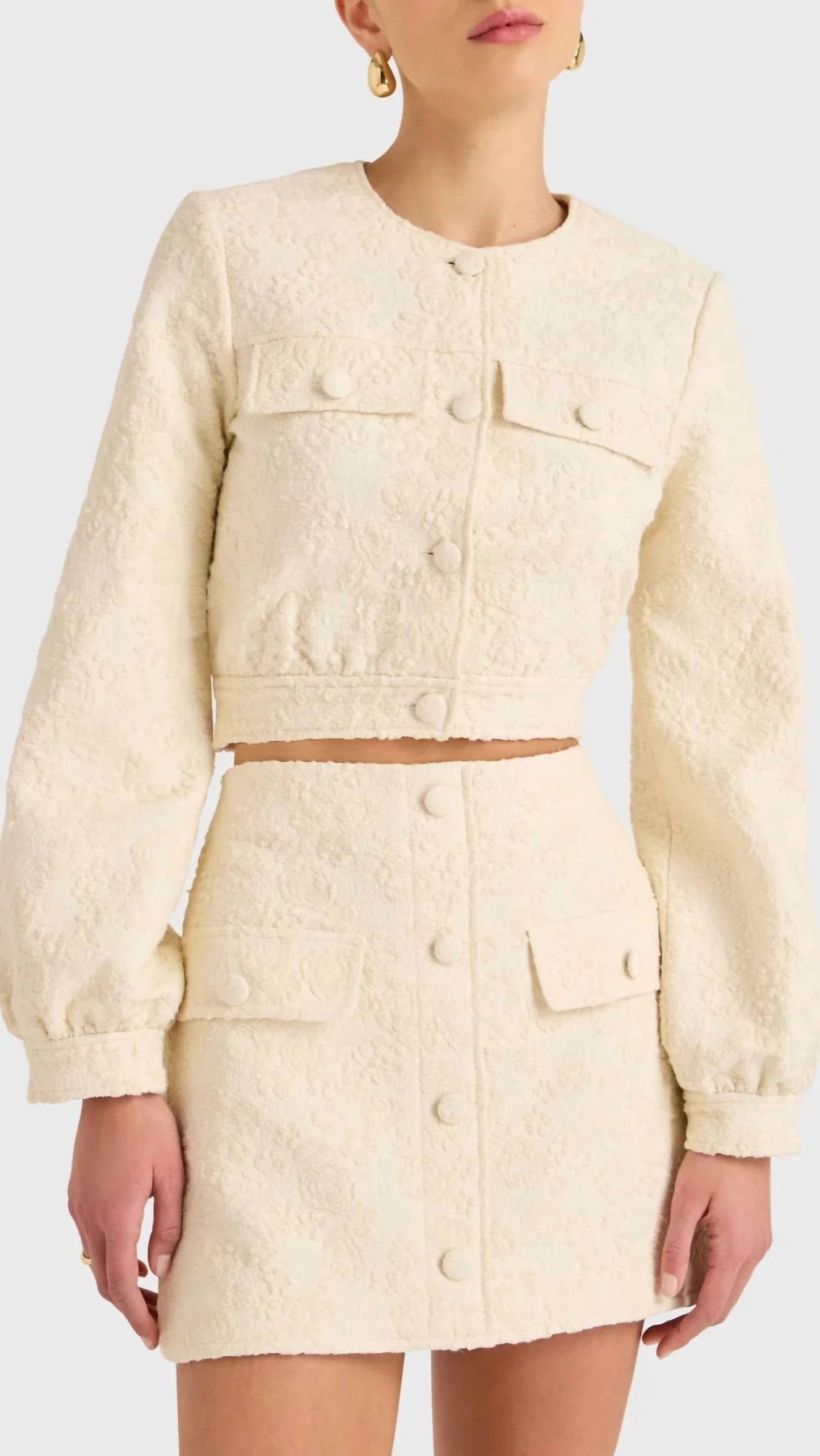 Amanda Uprichard - Bello Textured Mini Skirt