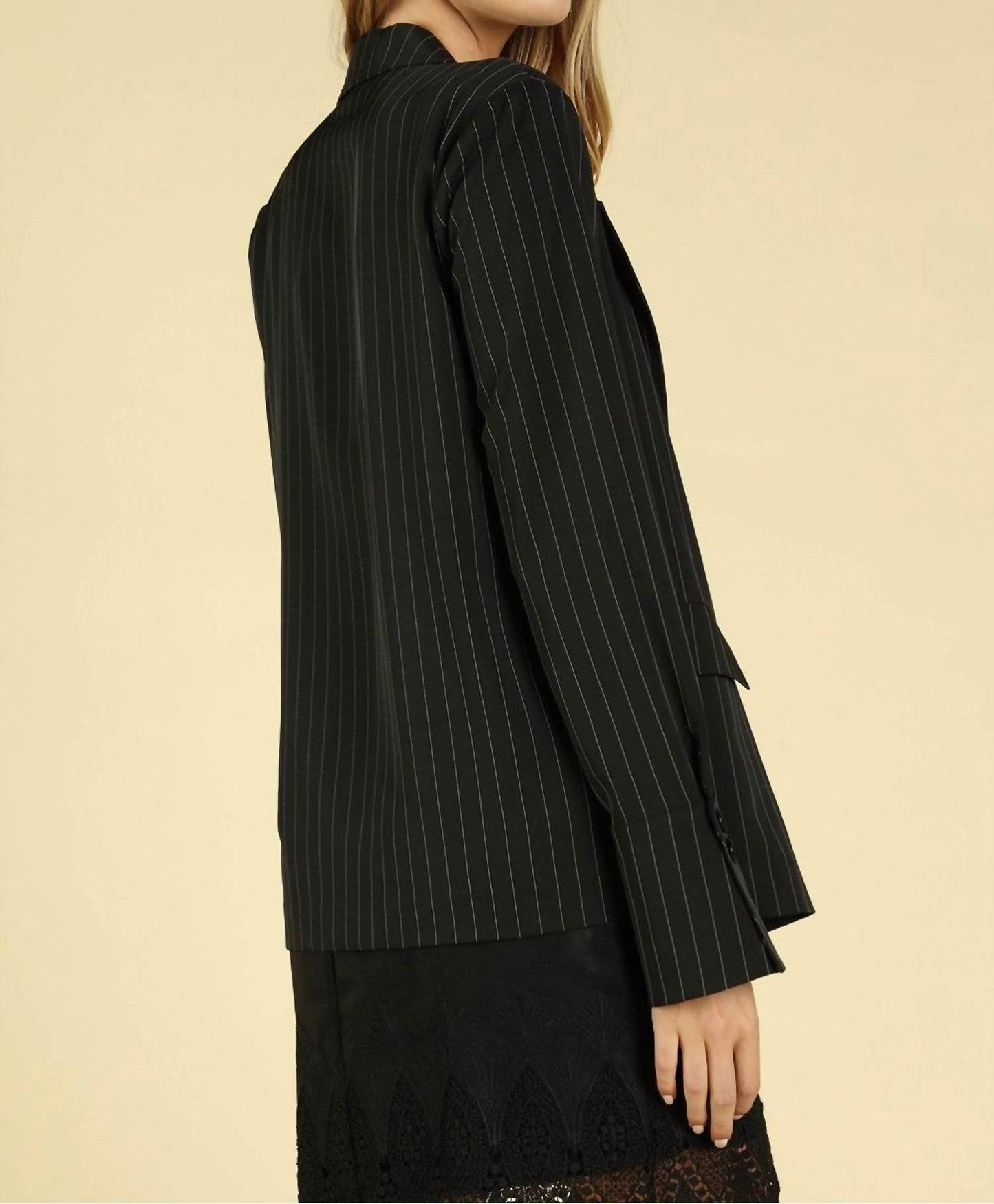 Honey Punch - Power Hour To Happy Hour Striped Blazer