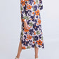 Karlie - Floral Satin Pocket Shirt Midi Dress