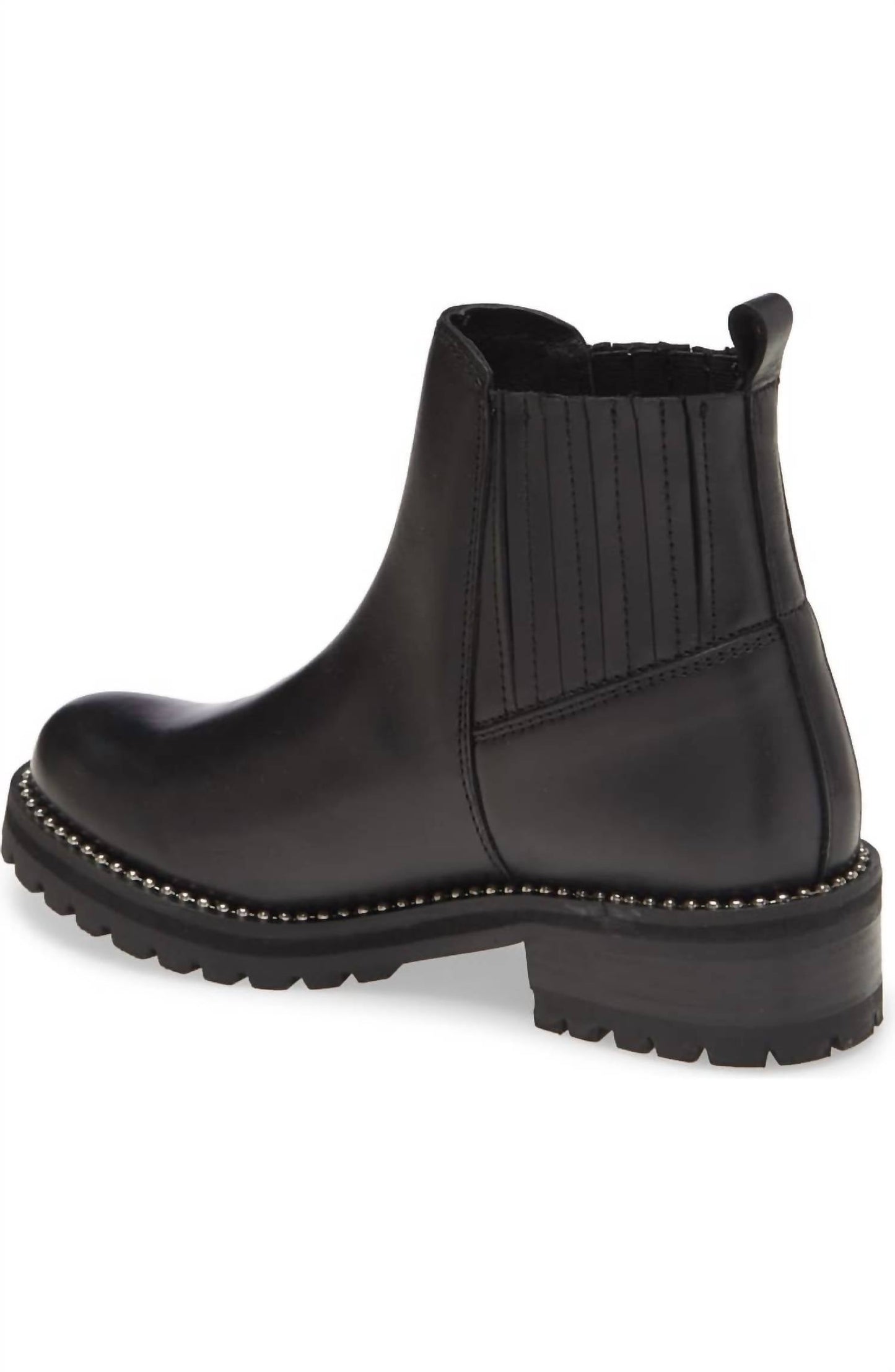 Steve Madden - Women's Leather Lug Sole Studded Chelsea Boot