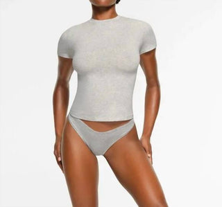 Skims - Camiseta de algodão jersey manga curta