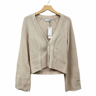 Calvin Klein - Cardigan curto de lã com decote em V