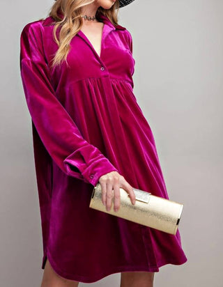 Easel - Love Me Velvet Dress