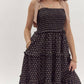 Entro - Floral Print Self Tie Midi Dress