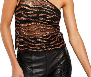Free People - Blusa de um ombro só que vira a cabeça