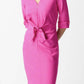 Joseph Ribkoff - 3/4 Sleeves V-neck Collared Dress