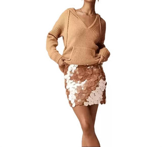 J.Crew - Minissaia circular com lantejoulas