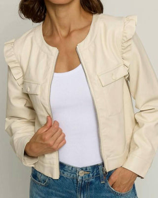 Central Park West - Jaqueta vegana com babados