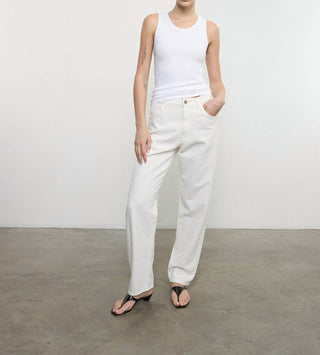 Enza Costa - COTTON RIB SCOOP TANK