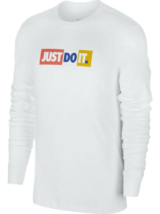 Nike - Camiseta de manga comprida com estampa Just Do It
