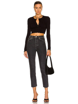 Re/Done - Women's High Rise Ankle Crop Jeans