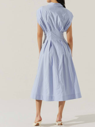 Vestido plissado com cintura afunilada Astr - Beckett