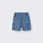 Cozmo - Kid's Leon Striped Denim Bermuda