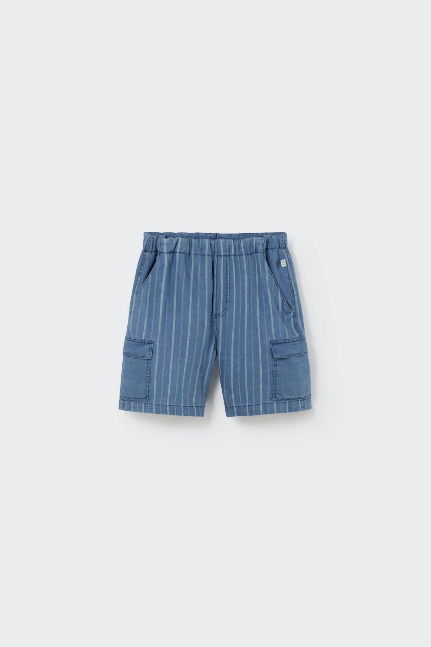 Cozmo - Kid's Leon Striped Denim Bermuda