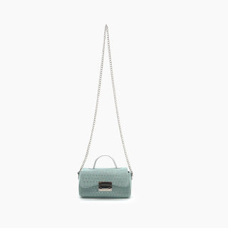 Like Dreams - Bolsa transversal feminina jeans com tachas Beagle