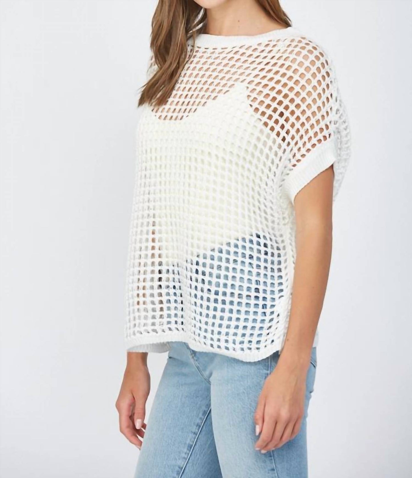 Fate - Open Knit Cover Up Top