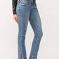 Dear John Denim - Playback Mid-Rise Slit Hem Slim Straight Jeans