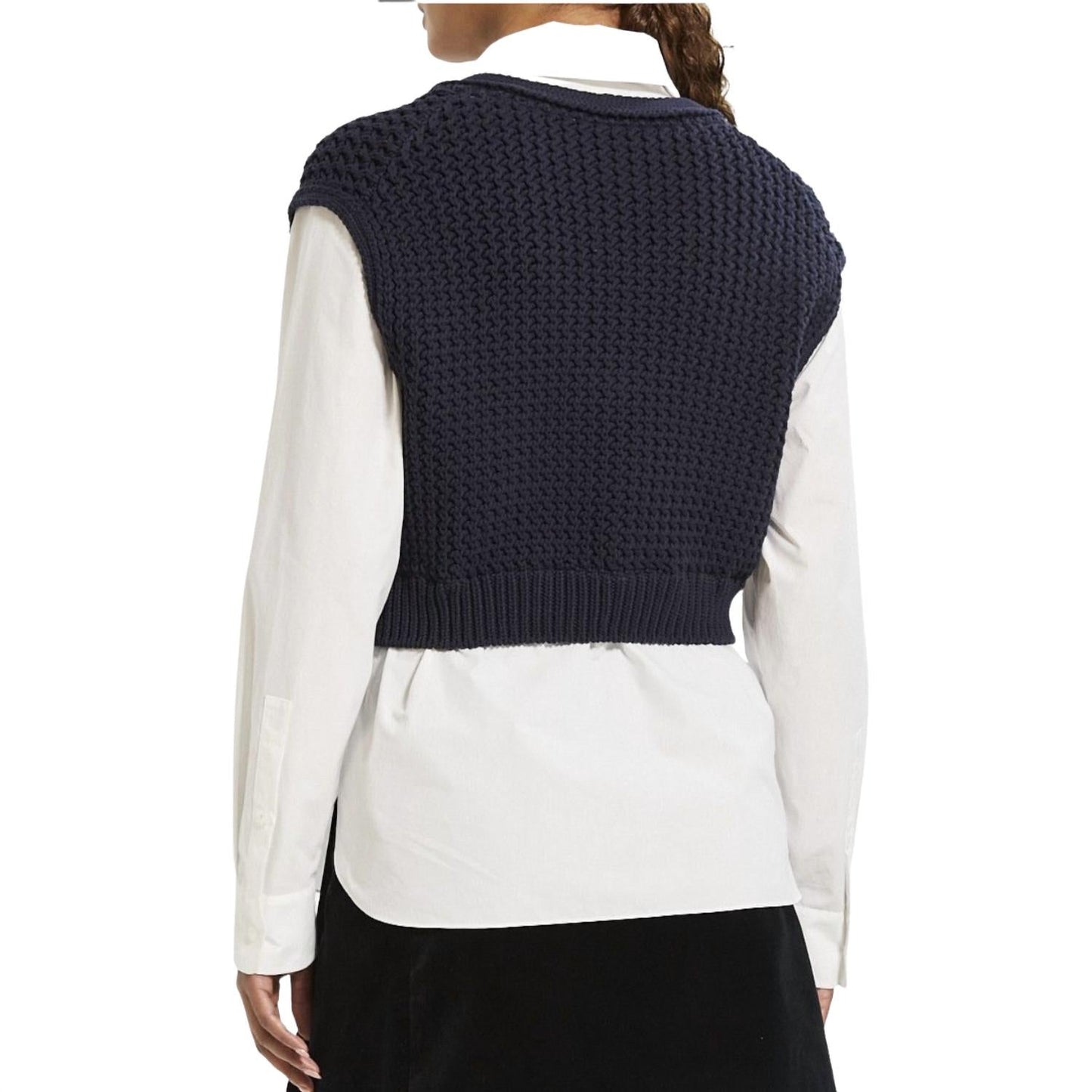 Theory - Woven Rope Vest Combo with Poplin Shirt