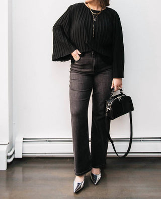 Daze - Calça Jeans Reta de Cintura Alta Sundaze