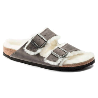 Birkenstock - Sandália feminina Arizona Shearling