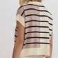 Entro - Quarter Zip Stripe Sweater