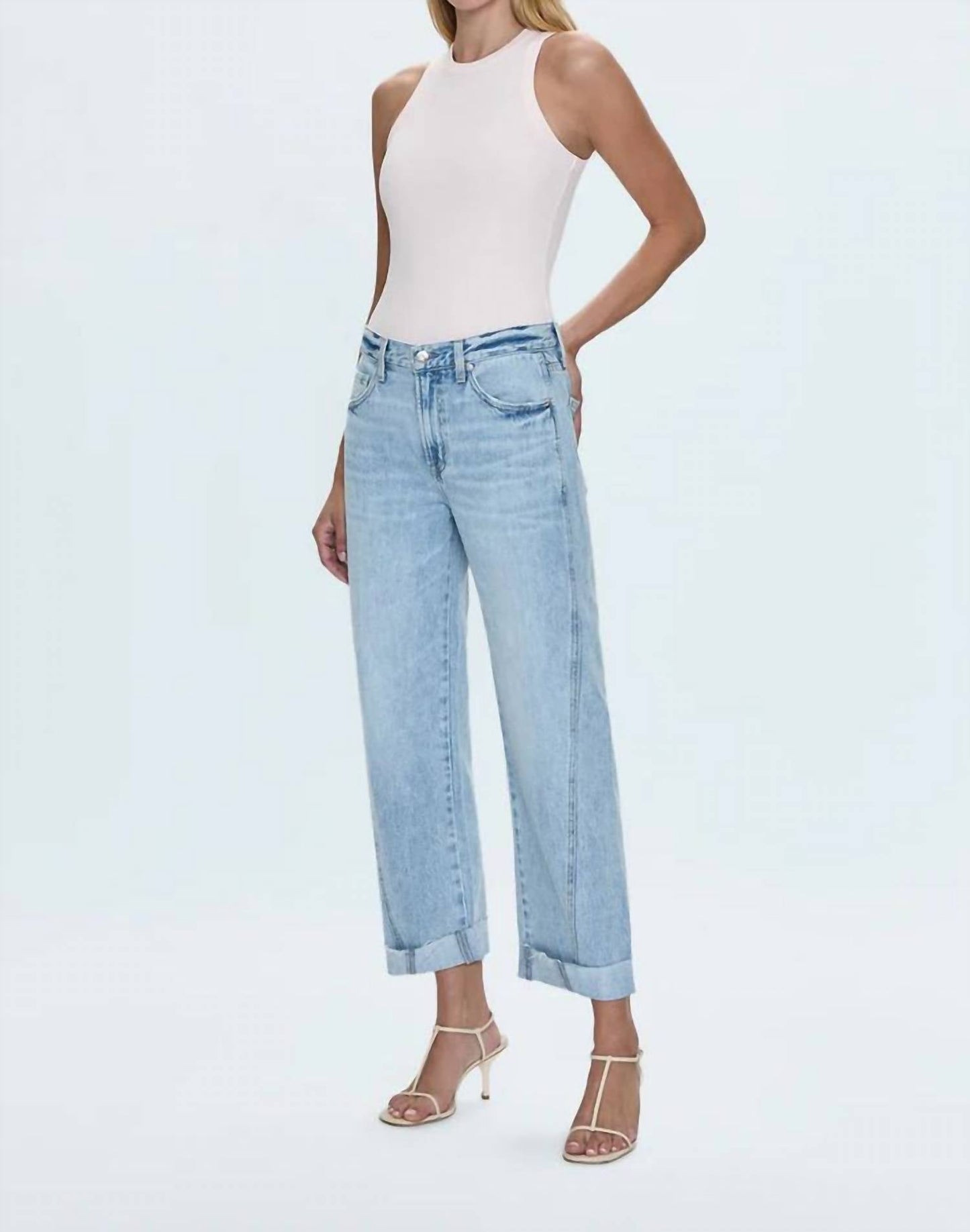 Pistola - Kacey Mid Rise Cuffed Straight Jean
