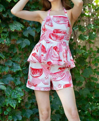 Eva Franco - Conjunto de tiros com halteres de melancia