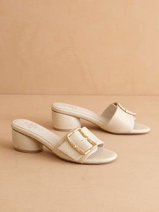 Oasis Society - Tucson Low Heel Sandal With Bamboo Buckle