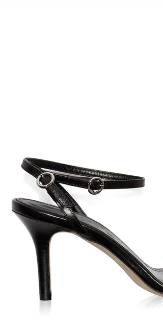 Aeyde - Sandálias de salto Hallie de couro femininas